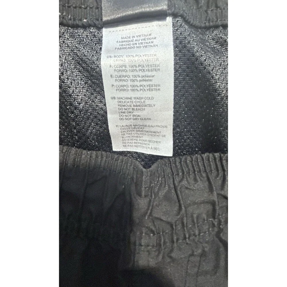 Adidas Mens Black Swim Trunks Shorts Mesh Liner Size XL Three Stripes Vietnam